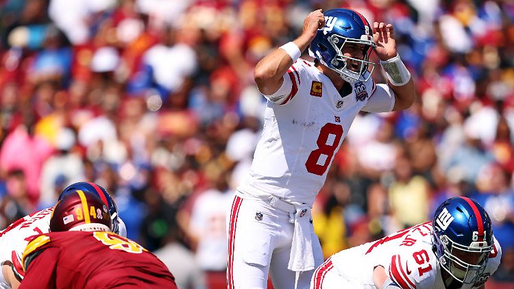 Giants-Quarterback Daniel Jones musste mit ansehen, wie sein Team NFL-Geschichte schrieb.