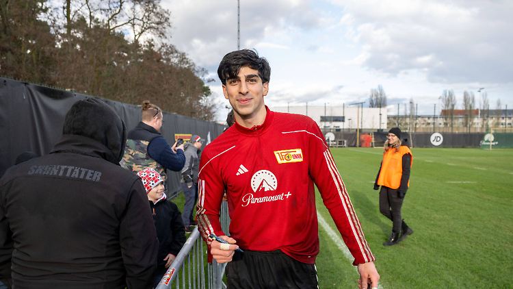 Berkin Arslanogullari bei einem Training der Bundesliga-Mannschaft von Union Berlin.