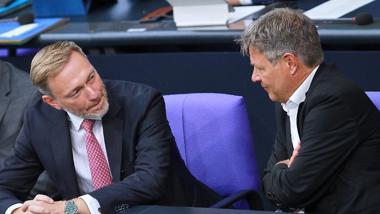 Robert Habeck bedauerte, dass Christian Lindner nicht die Wege von Grünen und SPD mitgehen wollte.