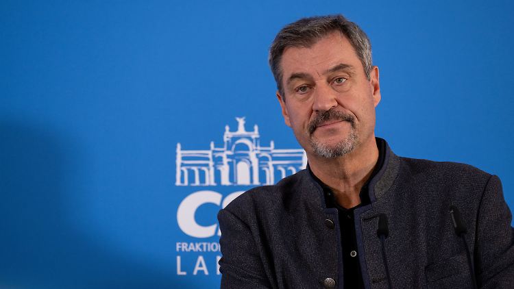 Söder während einer Pressekonferenz bei der Klausurtagung der CSU im fränkischen Kloster Banz.