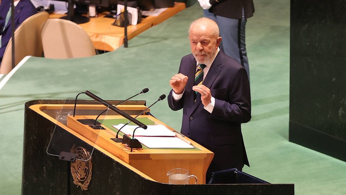 Lula redet bei der diesjährigen UN-Generalversammlung.