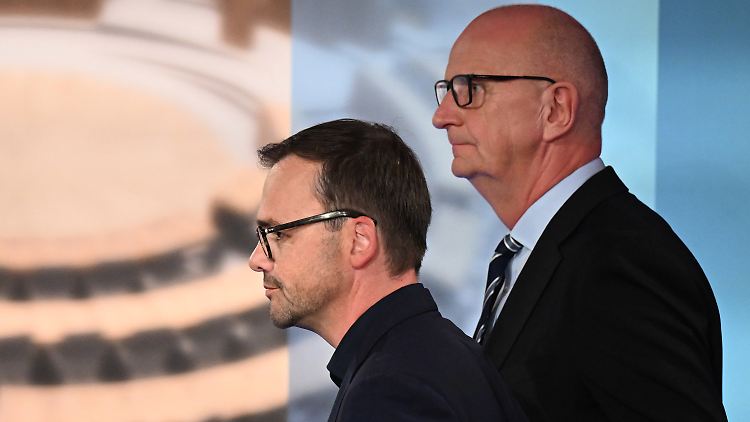 Jan Redmann (vorne) will nicht mit Woidkes SPD koalieren. 