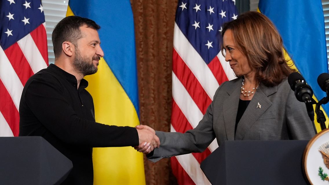 Selenskyj und Harris bei ihrem Treffen in Washington.