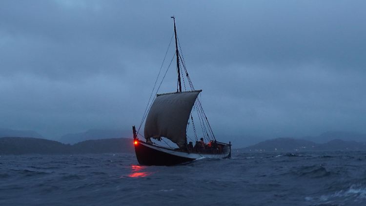 Nachgebautes Boot, wie es vermutlich von den Nordmännern auf Grönland für Walross-Elfenbein aus dem Nordwasser genutzt wurde. 