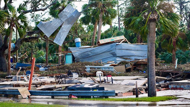 In Steinhatchee (Florida) richtete Sturm "Helene" große Schäden an.