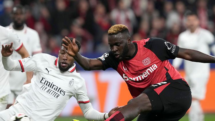 Victor Boniface erzielte das 1:0 für Bayer Leverkusen aus kurzer Distanz.