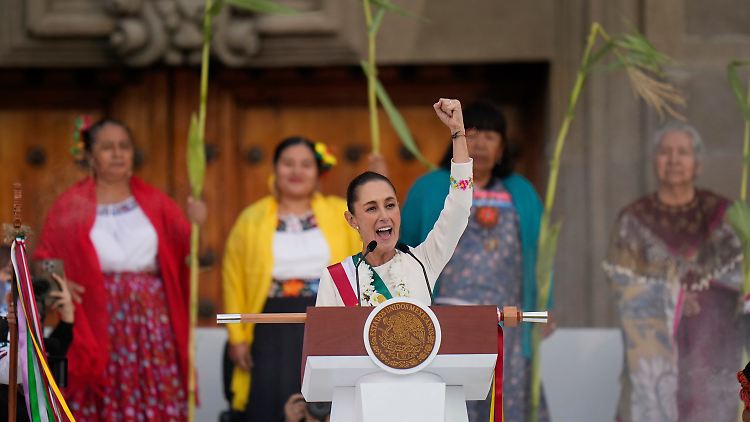 Nach einem indigenen Reinigungsritual stellte die Linkspolitikerin Sheinbaum ihre Pläne vor.