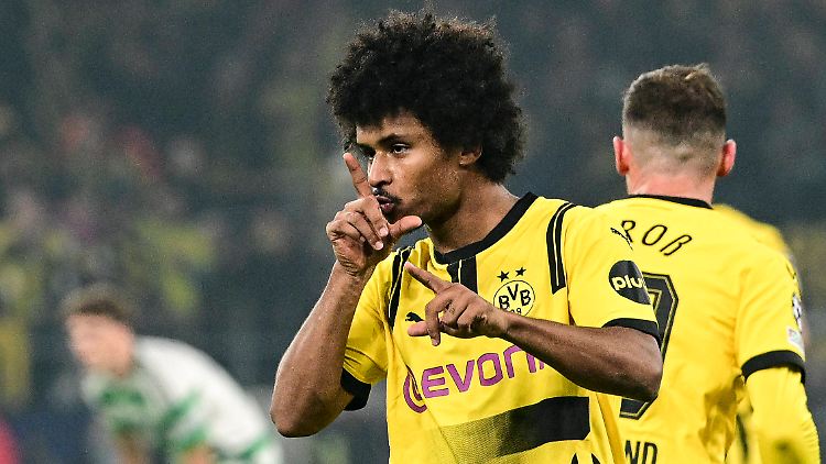 Eiskalter Vollstrecker gegen Celtic: Karim Adeyemi.