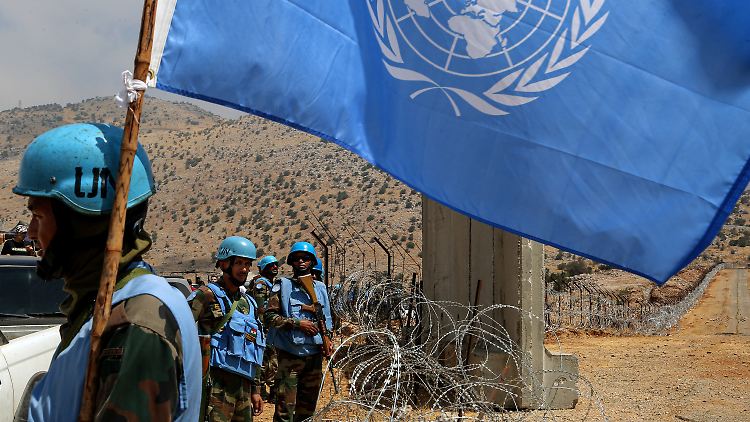 UN-Friedenstruppen des indischen Kontingents sichern im August 2023 die libanesische Grenze zu Israel.
