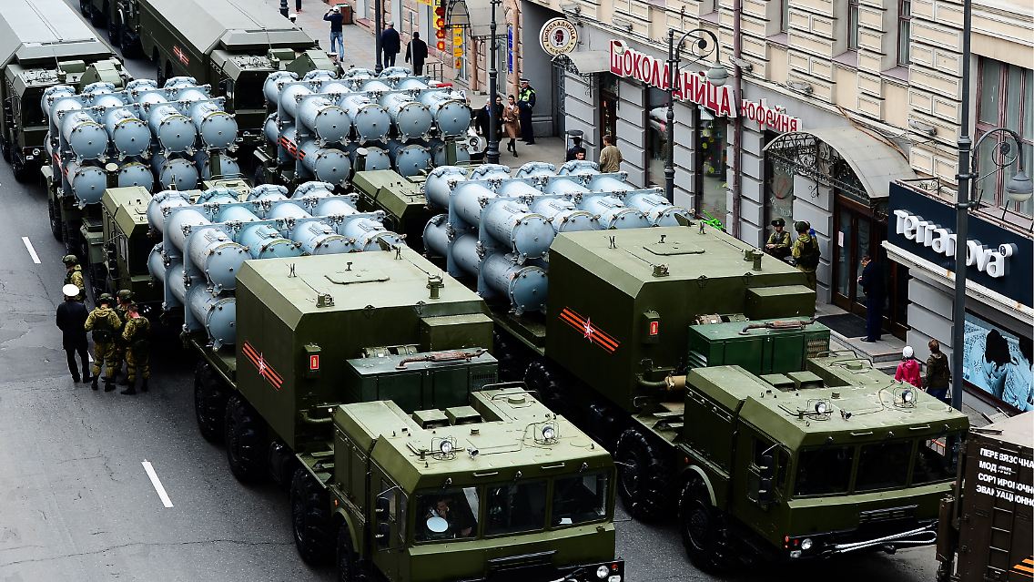 S-300-Flugabwehrsysteme bei einer Parade in Moskau.