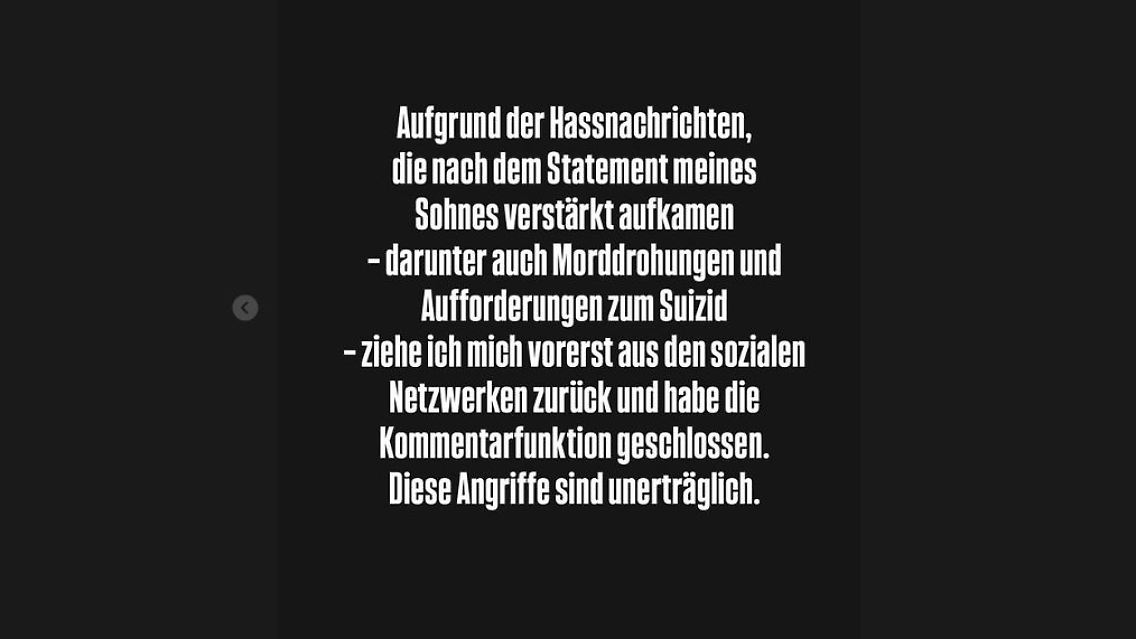 Cora Schumachers Statement im Wortlaut.