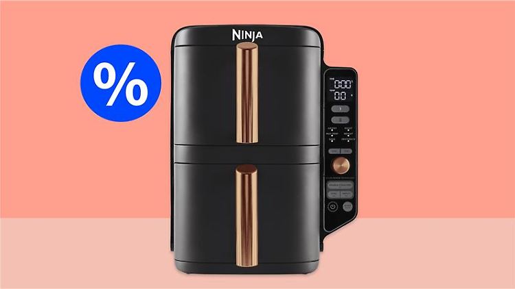 Die Ninja Double Stack XL Heißluftfritteuse gibt's beim Amazon Prime Day grad besonders günstig.