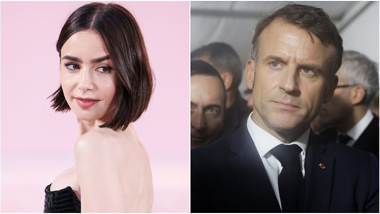 Lily Collins spielt Emily - und diese soll bitte in Paris bleiben, findet Emmanuel Macron.