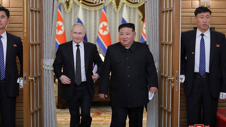 Wladimir Putin besuchte Kim Jong-un im Juni in Nordkorea.