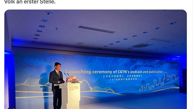Den Auftritt von Wu Ken auf der Buchmesse bewarb Chinas Botschaft via Twitter (heute X).