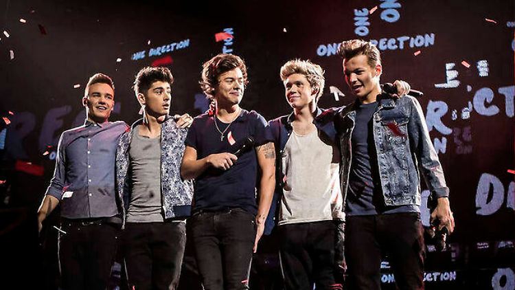 One Direction im Jahr 2013 auf Tour. 