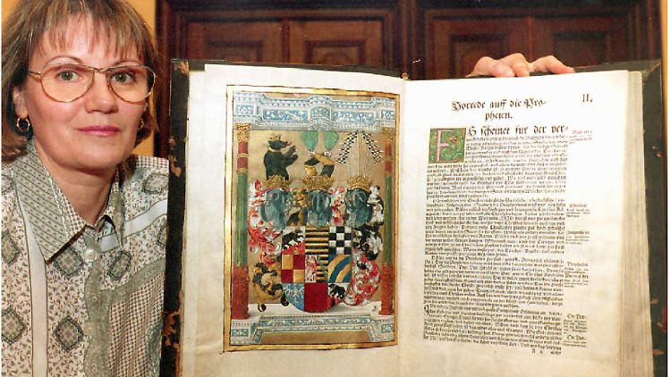 Auch dieser Teil der Cranach-Bibel kehrte in die Anhaltinische Landesbücherei in Dessau zurück.