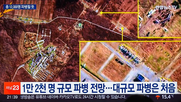 Der südkoreanische Geheimdienst veröffentlicht Satellitenbilder, die die Verlegung von nordkoreanischen Truppen nach Russland zeigen sollen.