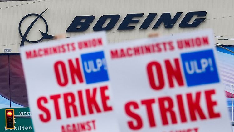 Wegen des Streiks kam die Montage von Boeing-Maschinen des Modells 737 praktisch zum Erliegen. 