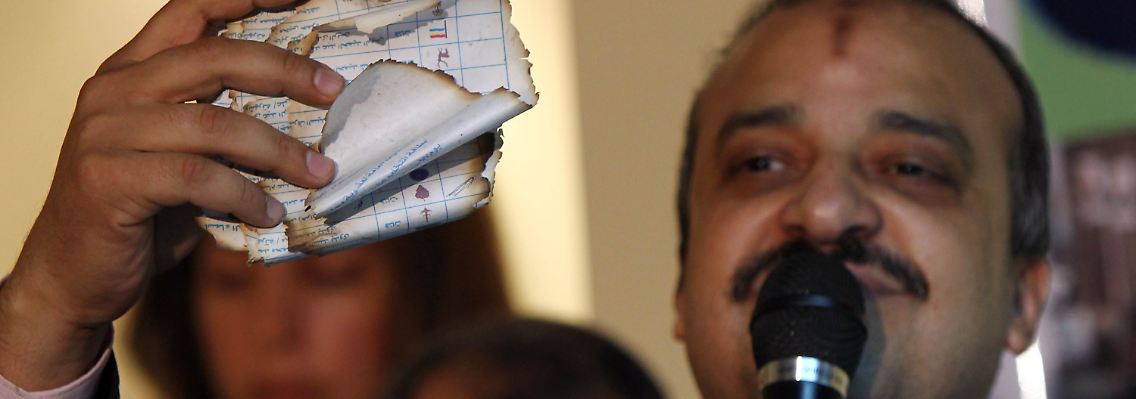 Muhammed el-Beltagi, ein führendes Mitglied der Muslimbruderschaft, zeigt sich bei Demonstrationen auf dem Tahrir-Platz gemeinsam mit el Baradei.