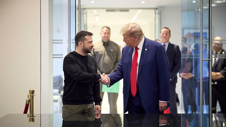 Der ukrainische Staatschef Wolodymyr Selenskyj und US-Präsidentschaftskandidat Donald Trump