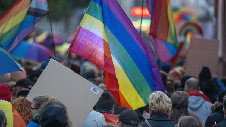 Am 17. Oktober demonstrierten Hunderte Menschen gegen den Beschluss der Stadtvertretung, die Regenbogenflagge am Neubrandenburger Bahnhof abzunehmen.