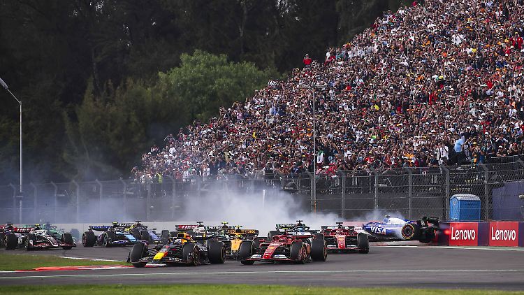 Chaos-Start in der Formel 1 beim Mexiko-GP.
