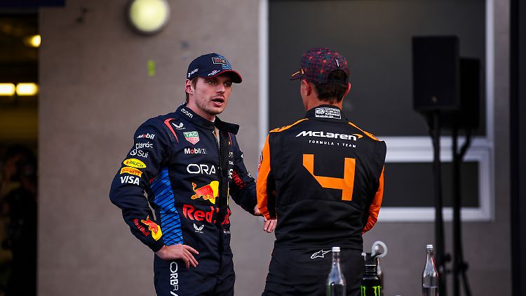 Hatten einiges zu bereden: Verstappen und Norris.