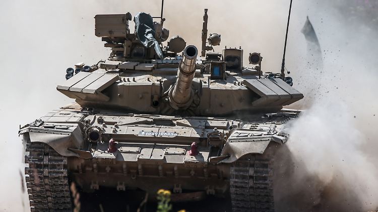 Ein T-90S der indischen Armee während einer Übung. 