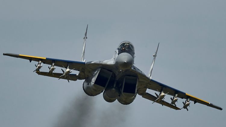 Eine MiG-29 im Dienst der ukrainischen Streitkräfte.