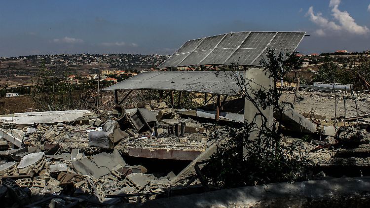 Ein durch israelische Angriffe zerstörtes Haus im südlibanesischen Chijam. 