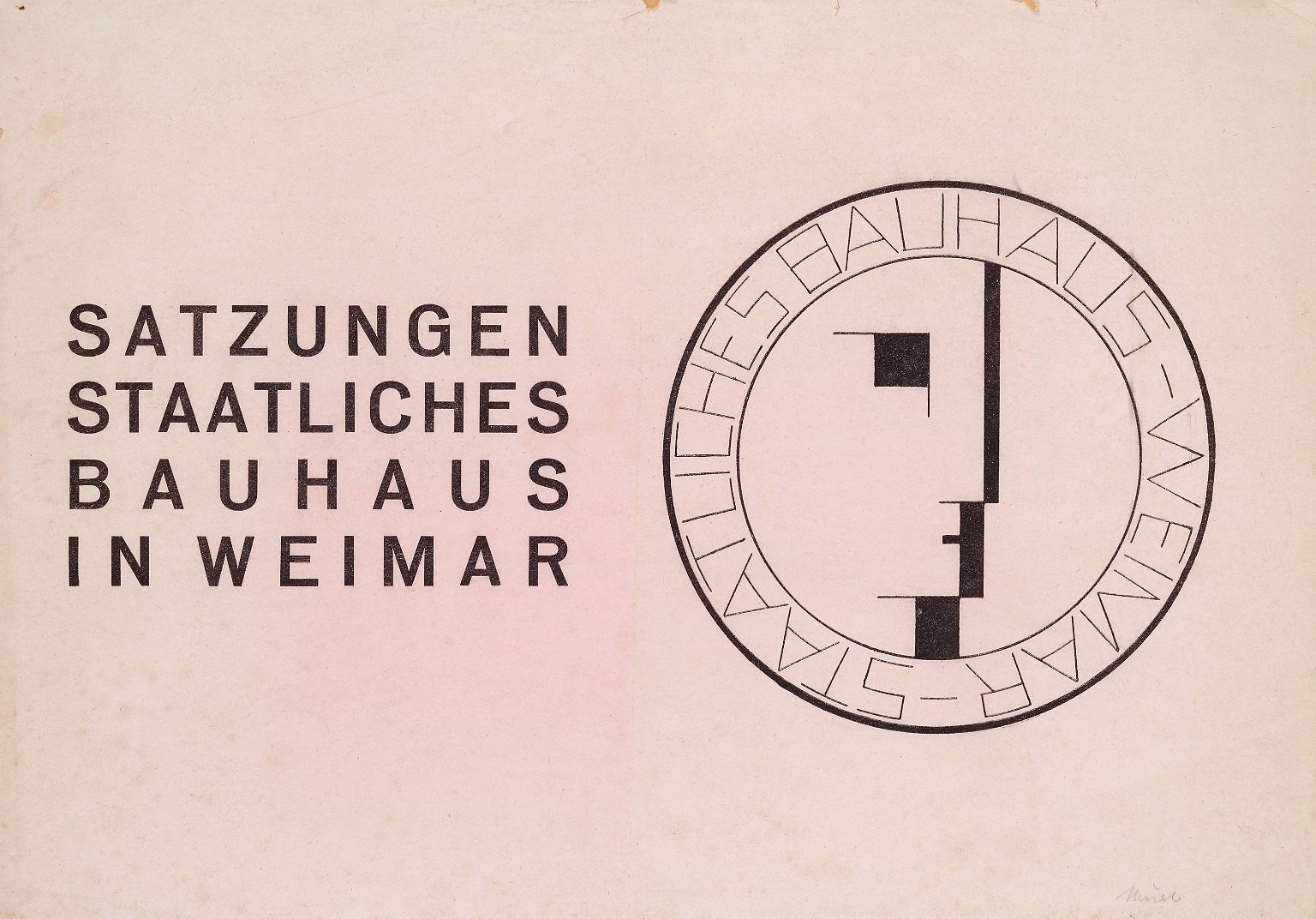 Im Jahr 1919 als "Staatliches Bauhaus" ...