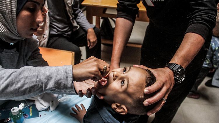 Die Impfkampagne gegen Polio in Gaza hat am 1. September begonnen. 