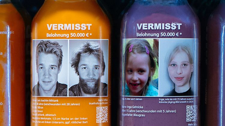 Auf den true-fruits-Flaschen ist auch das Bild von einem anderen Vermissten: Lars Mittank.