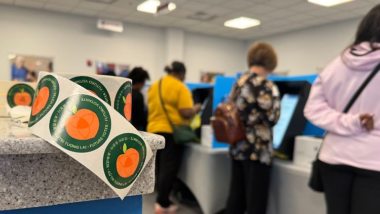 Stimmabgabe in Georgia: Gegen zwei Wahllokale in dem Bundesstaat hatte es Bombendrohungen gegeben.