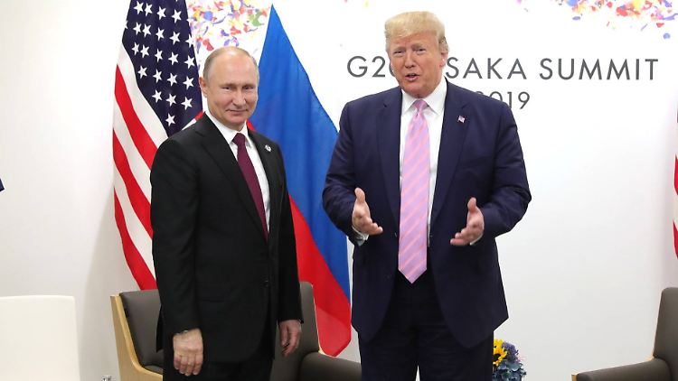 Putin und Trump im Jahr 2019. Der künftige US-Präsident kündigte mehrfach an, den Ukraine-Krieg schnell beenden zu wollen.