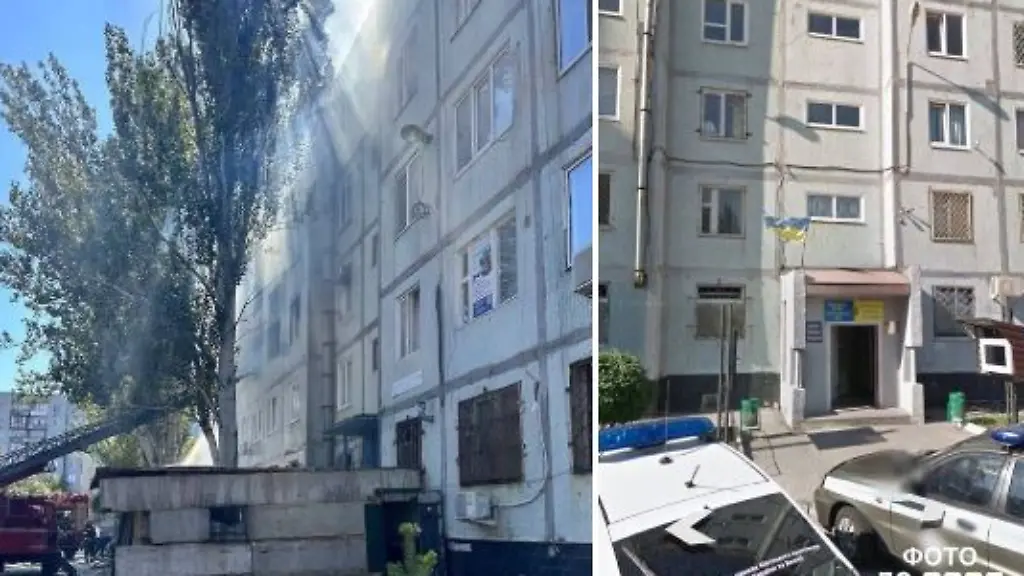 Die-besetzte-Polizeistation-in-Enerhodar-soll-von-einer-Drohne-getroffen-worden-sein