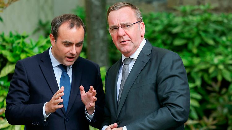 Sébastien Lecornu (l.) und Boris Pistorius wollen die europäische Verteidigungsfähigkeit stärken.