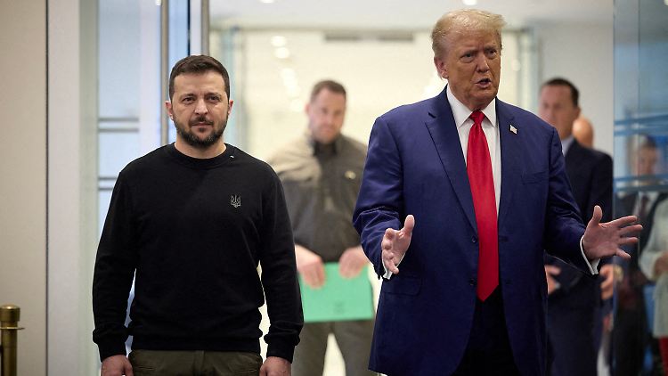 Donald Trump (r.) hat Wolodymyr Selenskyj immer wieder als Bittsteller dargestellt. 