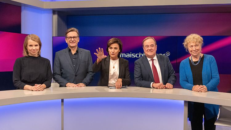 Armin Laschet (2.v.r.) spricht sich bei Maischberger für schnelle Neuwahlen aus.