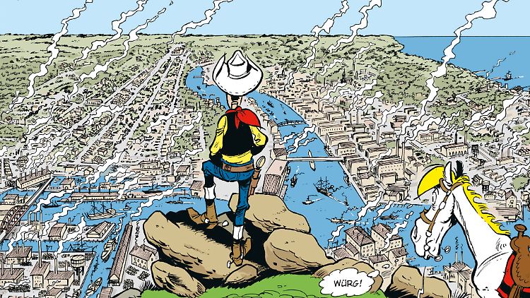 Wanderer über dem Rauchmeer: Lucky Luke erreicht Milwaukee.