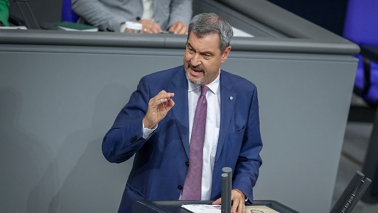 Erstmalig als Redner im Bundestag: Markus Söder.