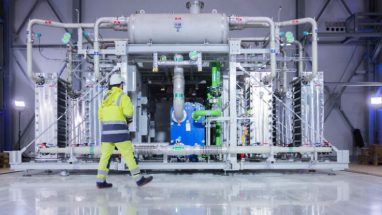 Ein Elektrolyseur in Oberhausen. 