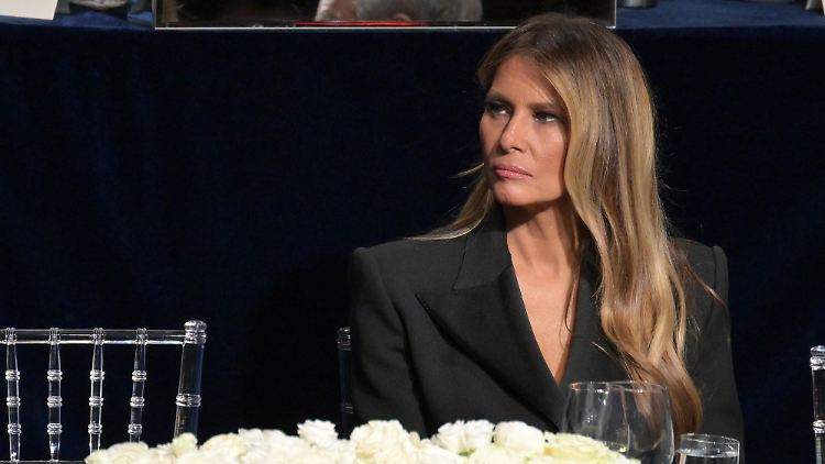 Mal ohne das übliche Lächeln: Melania Trump Mitte Oktober bei einem Dinner in New York. 