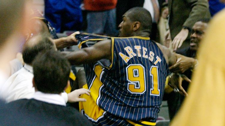 Ron Artest stand im Fokus bei "Malice at the Palace" in der NBA.