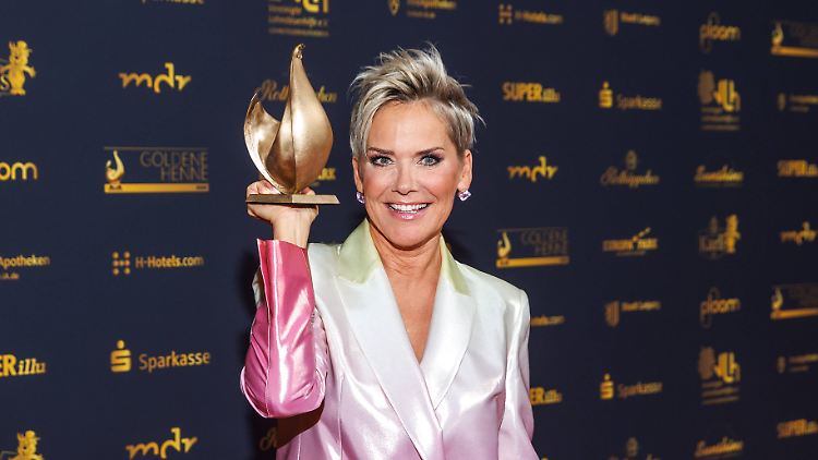 Bereits zum zweiten Mal erhält Inka Bause eine Goldene Henne.