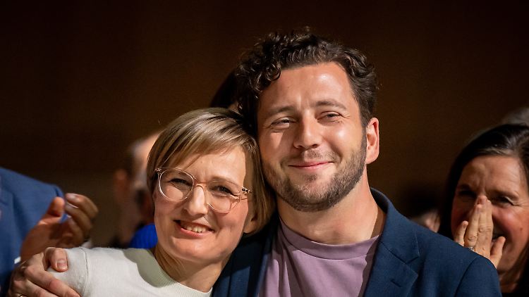 Brantner und Banaszak sind das neue Duo an der Grünen-Spitze.