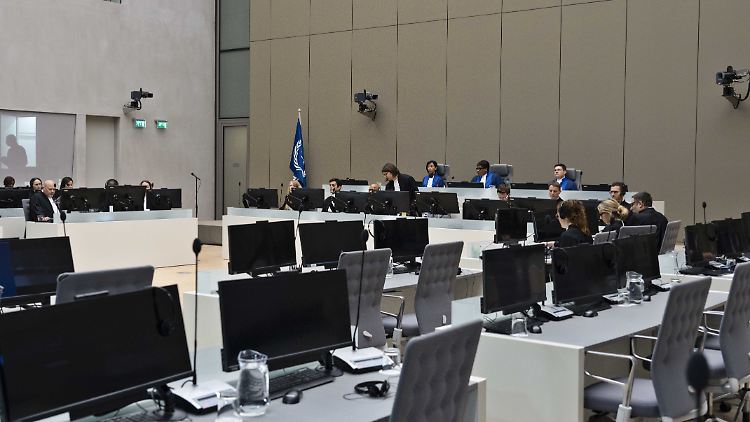 Gesamtansicht des Gerichtssaals im Internationalen Strafgerichtshof in Den Haag bei einem früheren Prozess (Archivfoto).