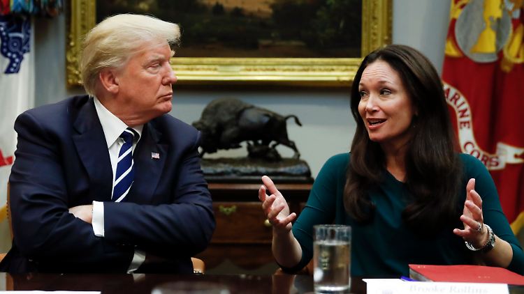 Brooke Rollins arbeitete schon in Trumps erster Amtszeit als innenpolitische Beraterin für  ihn. (Archivbild vom Januar 2018)