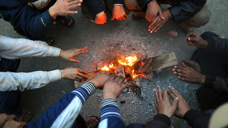 Holz für ein kleines Feuer, mehr Material gibt es nicht.